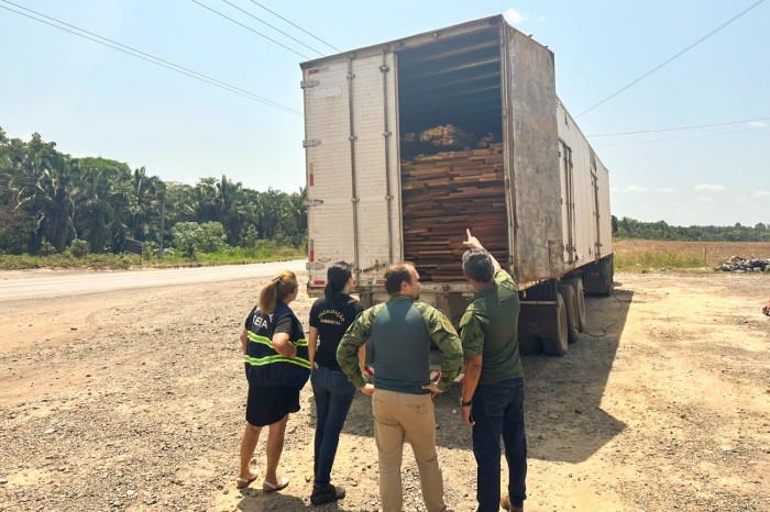 Secretaria da Fazenda (Sefa) apreende 35m³ de madeira cerrada em Marabá 