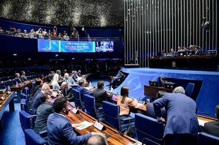 Prefeitos debateram em Plenário a PEC 45/2019, da reforma tributária - Foto: Pedro França/Agência Senado