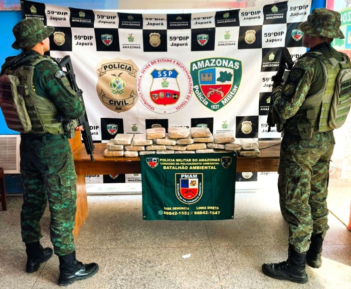 Operação Hórus: PMAM apreende mais de 27 quilos de maconha tipo skunk em Japurá