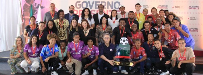 Governo de Minas entrega medalhas para os times campeões da Taça das Favelas 2023