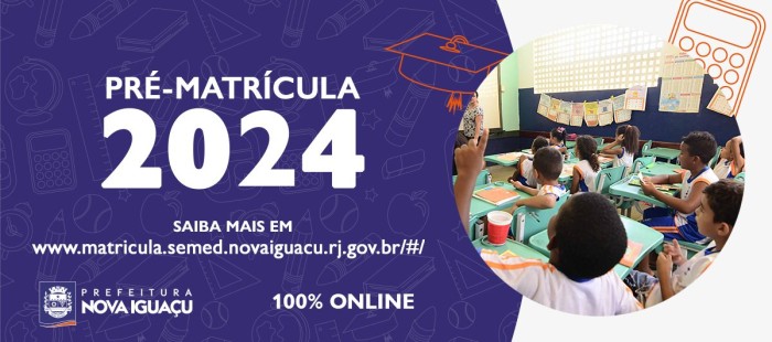 Nova Iguaçu: primeira fase da pré-matrícula escolar encerra na segunda-feira (4)