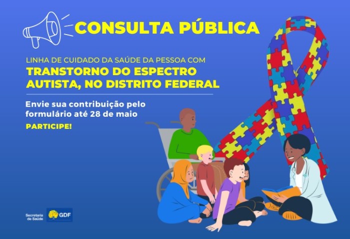 Aberta consulta pública sobre linha de cuidado da pessoa com TEA