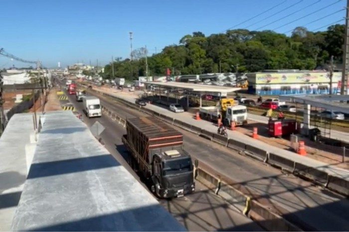 Após obras de drenagem, faixa no km 4 da BR-316, sentido Belém-Marituba, é liberada para veículos pesados e ônibus