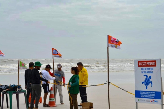 Estado prossegue com bloqueio em área de desova de tartarugas na Praia do Atalaia