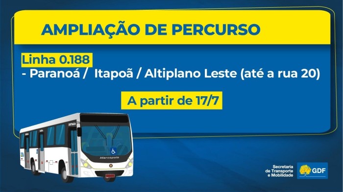 Linha de ônibus do Altiplano Leste beneficiará mais passageiros