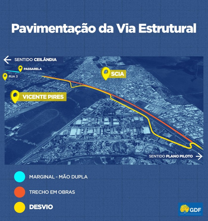 Reversão da Estrutural pela manhã será ampliada até às 10h