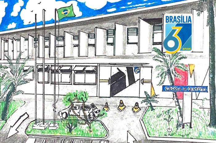 Egov homenageia o aniversário de Brasília com exposição de desenhos