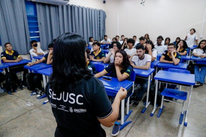 ‘Operação Shamar’: Sejusc realiza atividade educacional em escola da zona leste de Manaus