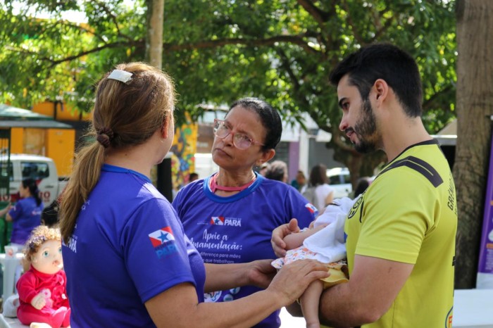 Semana de Aleitamento Materno se encerra com programação na Praça Brasil, em Belém 
